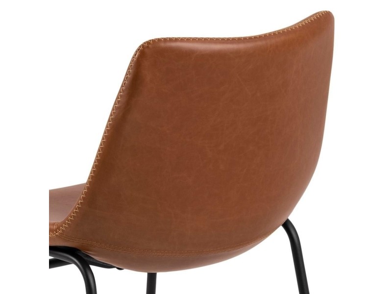 Krzesło Oregon brązowe PU - ACTONA